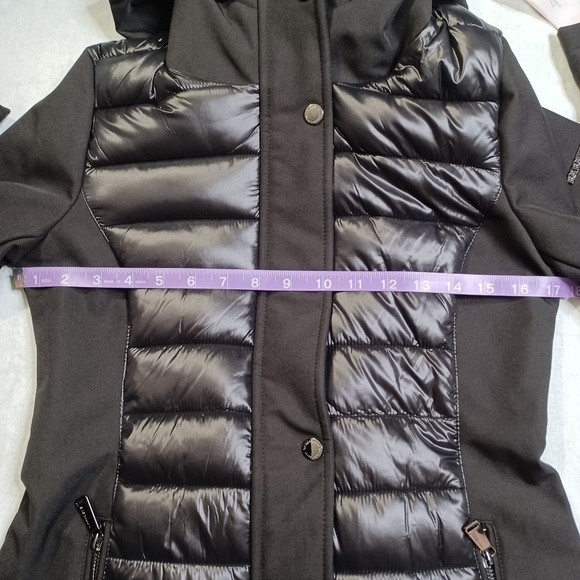 BCBGeneration Water-Resistant Hooded Softshell Long Puffer Jacket size XS - Picture 6 of 16